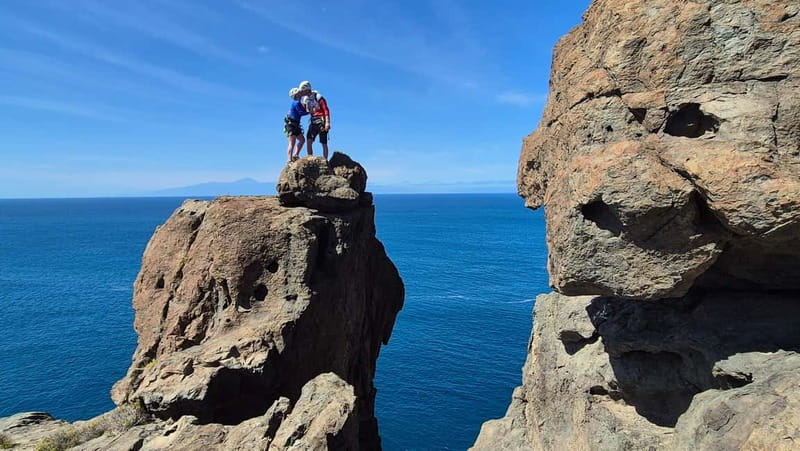 Agaete: Gran Canaria Coasteering. Marine Ferrata and Zipline - Marine via ferrata above the sea: when the coast turns technical