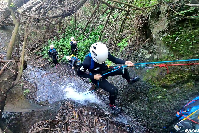 Canyoning in Gran Canaria: The Hidden Waterfalls and Magic Pools - Barranco De Los Cernicalos: slide-and-wade start in smooth pools
