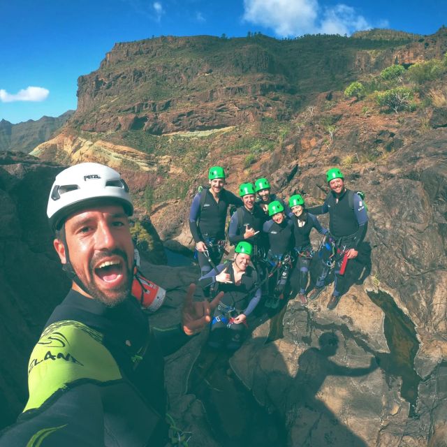 Canyoning in the Rainbow Mountain Gran Canaria - Jumps in the canyon, including the optional 10 m moment