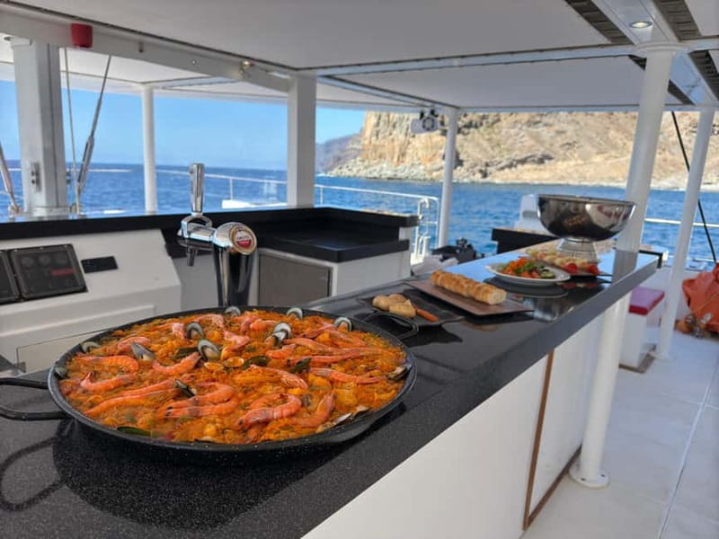 Gran Canaria: All-inclusive tour in the south of Gran Canaria - Lunch at sea: paella, papas arrugadas, and drinks that keep flowing