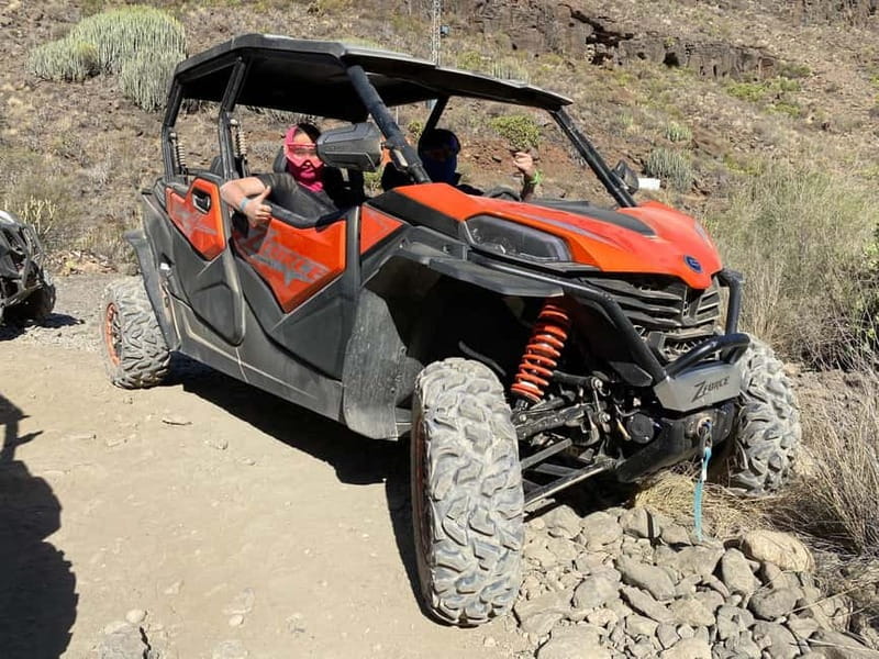 GRAN CANARIA: FAMILY MONSTER BUGGY <em>4 SEATS -LONG TOUR 2.5HR – Key Points Before You Go’ /></p>
<ul>
<li><strong>4 seats, family setup:</strong> You drive a monster buggy with room for the family.</li>
<li><strong>Maspalomas to Fataga route:</strong> The tour heads off road through the south toward Fataga and back.</li>
<li><strong>Off-road goggles included:</strong> You get protective goggles for the dirt and grit.</li>
<li><strong>Switch drivers at no extra cost:</strong> If you want, you can trade off who drives.</li>
<li><strong>Kid height rule matters:</strong> Kids are welcome from about 1 meter tall (roughly 4 to 5 years old).</li>
<li><strong>Communication can vary:</strong> Some days feel very guided, other days more minimal, so listen closely.</li>
</ul>
<h2 id="the-big-idea-a-family-buggy-that-actually-gets-off-road">The Big Idea: A Family Buggy That Actually Gets Off Road</h2>
<p><img width="800" height="600" decoding="async" src=
