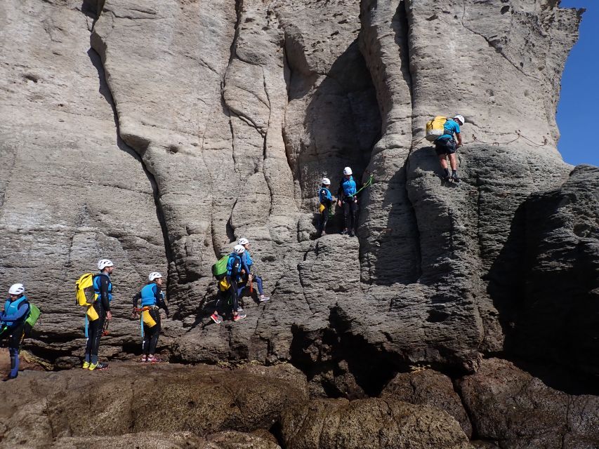 Las Palmas: Coastering, Via Ferrata, Water Jumping & Snorkel - Coasteering on the Mogán cliffs: what this route really feels like