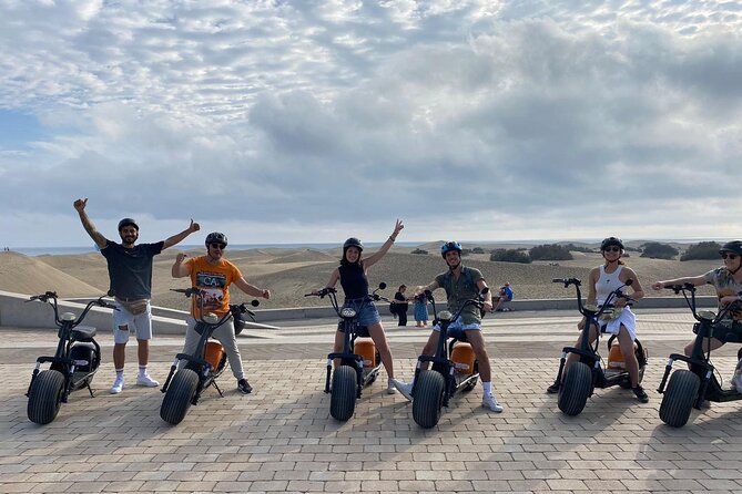 Maspalomas - Meloneras : e-Scooter 2 seat Sunset Guided Tour - Playa de las Meloneras, Small Volcanic Beach Energy