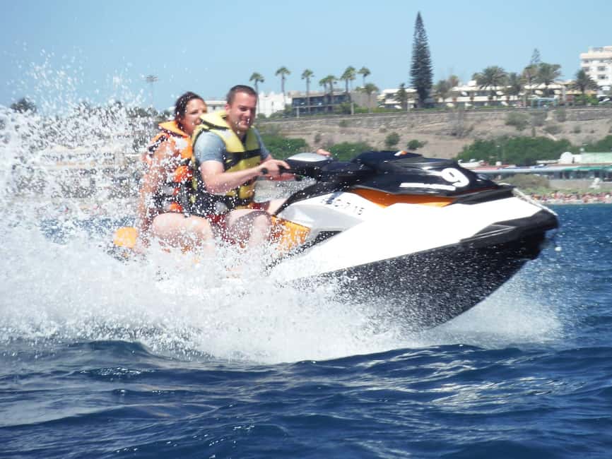 Playa Ingles:Rent e-Scooter 3 hour+Option Combo Rent Jet Ski - Beaches You Can Pick: Golden Sand or Volcanic Black