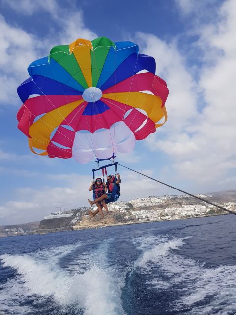 Puerto Rico de Gran Canaria : Parasailing - The actual parasail flight: what the 10 to 12 minutes feels like