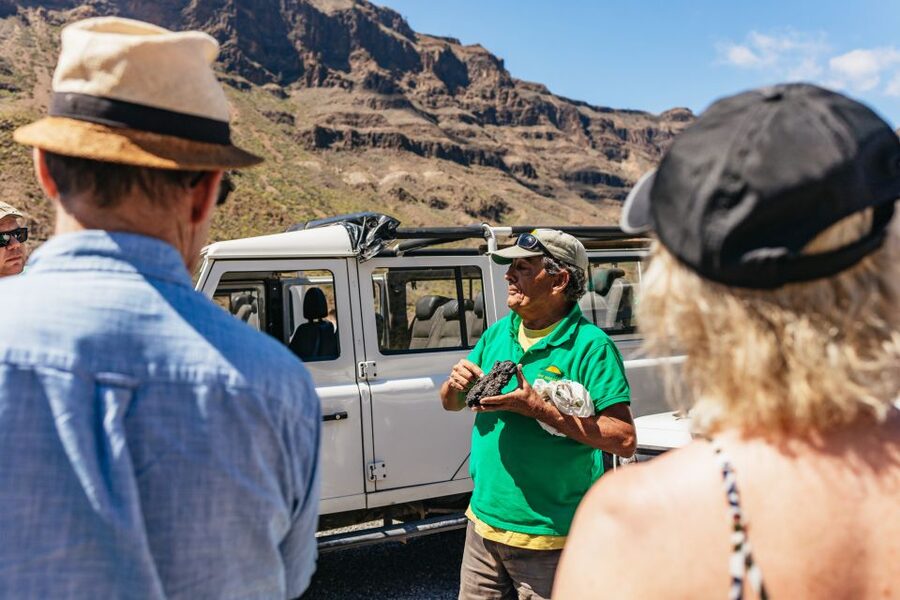 South Gran Canaria: Off-Road Valleys & Villages Jeep Tour - From Salobre toward Roque Nublo: mountain views and a scenic stretch