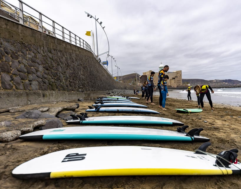 Surf lessons in Las Canteras Beach - University Surf School check-in on Calle Secretario Padilla