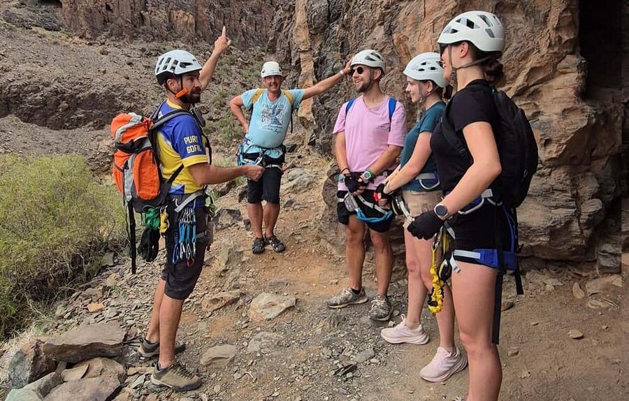 Via Ferrata Gran Canaria: Rock Climbing for beginners - Morning climb versus sunset night version with frontlights