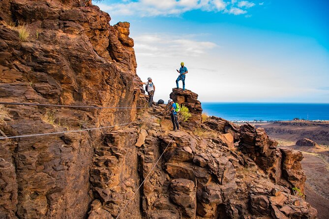 Via Ferrata in Gran Canaria. Vertical adventure park. Small groups - The medium-level route: where adrenaline comes from